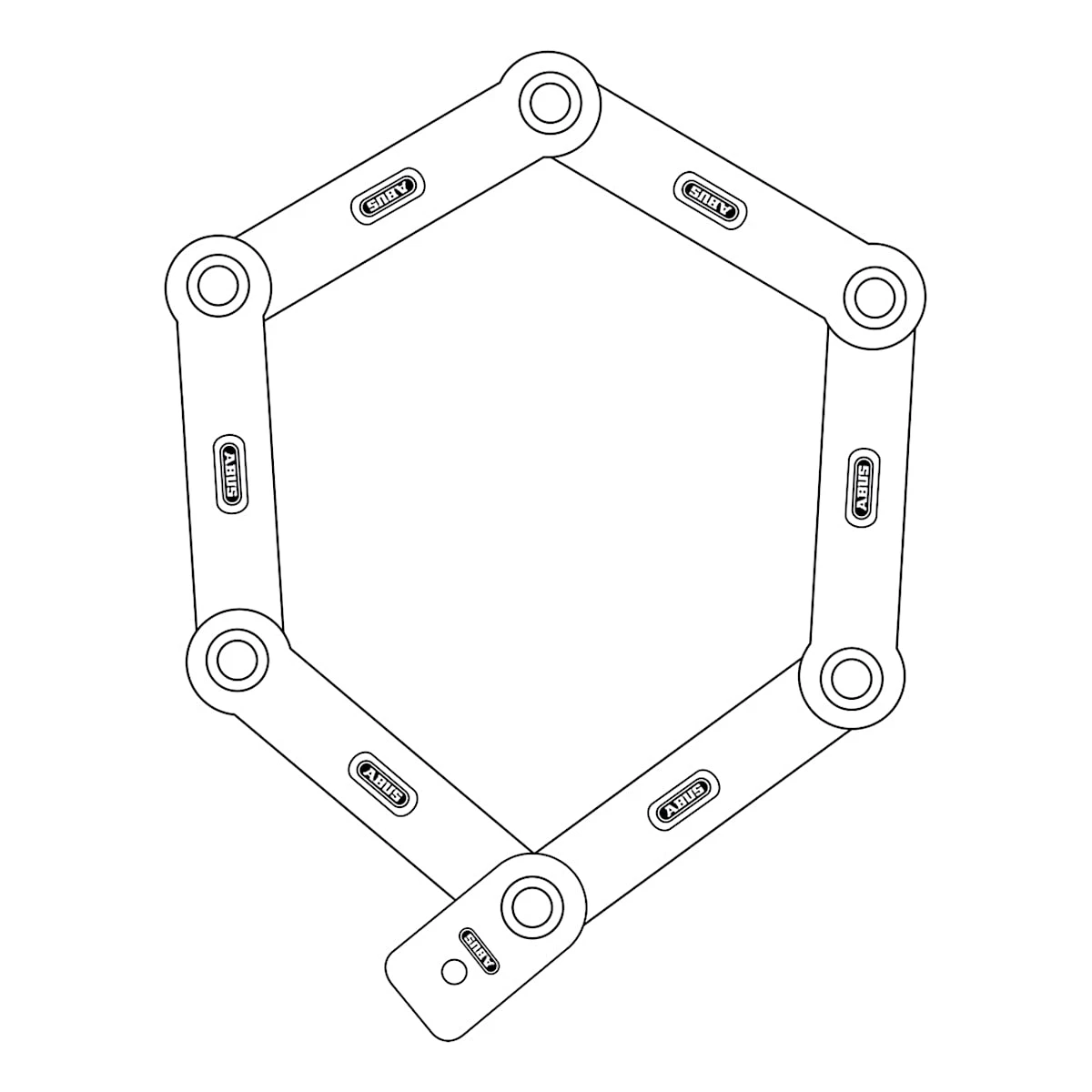 Abus Bordo Granit™ 6500K/90 XPlus Folding Lock With SH Bracket 6 Abus Bordo Granit™ 6500K/90 XPlus Folding Lock With SH Bracket - Image 4